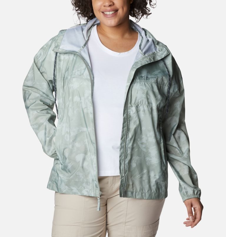 Women's Columbia Flash Challenger Novelty Windbreaker Jackets Olive | Plus Size CA-E58C0